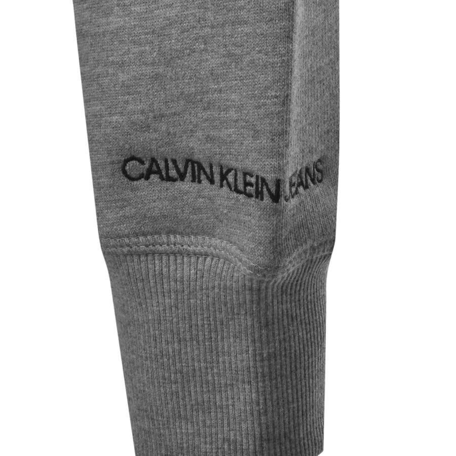 Alternative Image for ProductCalvin Klein Jeans Half Zip Sweatshirt Grey3